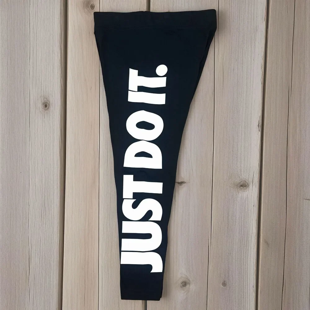 Nike Women's Black Plus Size High-Waisted 'JUST DO IT' Leggings 2XL DC6933-010